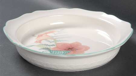 Floral Song 1 Quart Pie Plate/Quiche