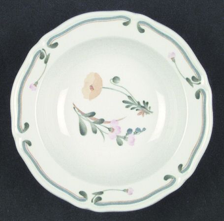 Floral Sonnet Rim Fruit/Dessert (Sauce) Bowl
