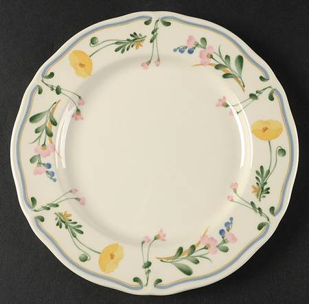 Floral Sonnet Salad Plate