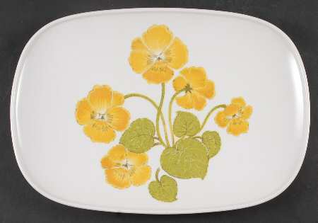 Flower Time 15" Oval Serving Platter