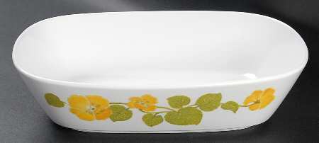 Flower Time 9" Oval Vegetable Bowl