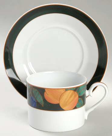 Forest Bounty Flat Cup & Saucer Set