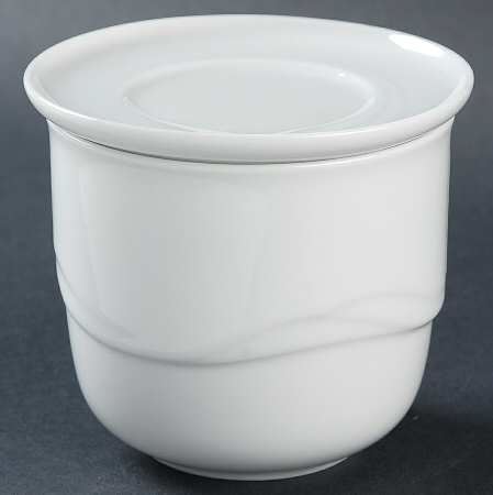 Foam White Sugar Bowl & Lid (Sugar Bowl Open & Butter Pat)