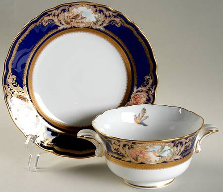 Foxboro Cream Soup Bowl & Bread Plate/Saucer  Set