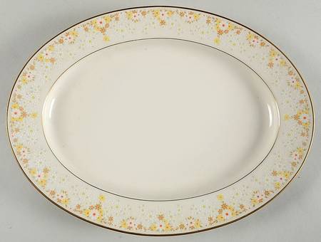 Fragrance 13" Oval Serving Platter by Noritake