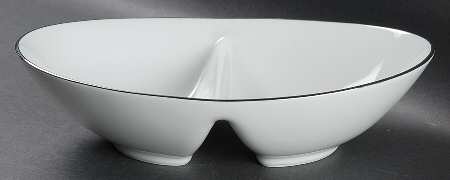 Fremont 10" Oval Divided Vegetable Bowl by Noritake
