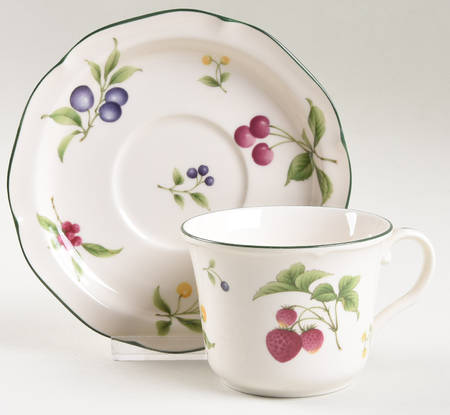 Fruit Parfait Flat Cup & Saucer Set by Noritake