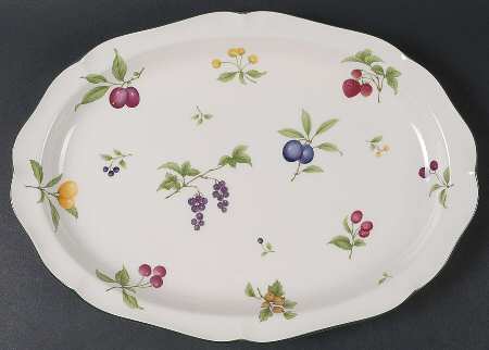 Fruit Parfait 14" Oval Serving Platter by Noritake