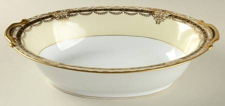 Gacahad Black 9" Oval Vegetable Bowl