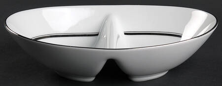 Galaxy 10" Oval Divided Vegetable Bowl