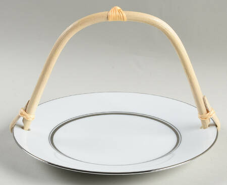 Galaxy 5 3/8"-5 5/8" Bamboo Handled Serving Plate  HC