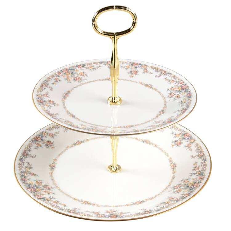 Gallery 6 5/8"-10"  2 Tiered Serving Tray (Dp, Sp) HC