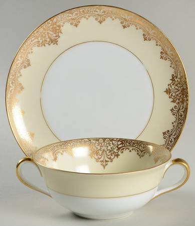 Garland Flat Cream Soup Bowl & Saucer Set
