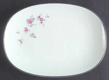 Garnet Rose 11" Oval Serving Platter
