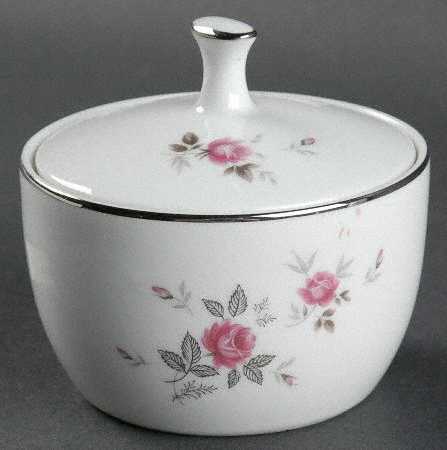 Garnet Rose Sugar Bowl & Lid
