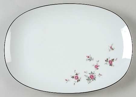 Garnet Rose 13" Oval Serving Platter