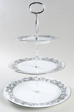 Geneva 13 7/8"-14 1/4" 3-Tiered Serving Tray(DP,SP,BB) HC