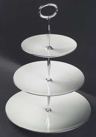 Georgian 13 7/8"-14 1/4" 3-Tiered Serving Tray(DP,SP,BB) HC