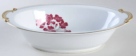 Geranium 10" Oval Vegetable Bowl
