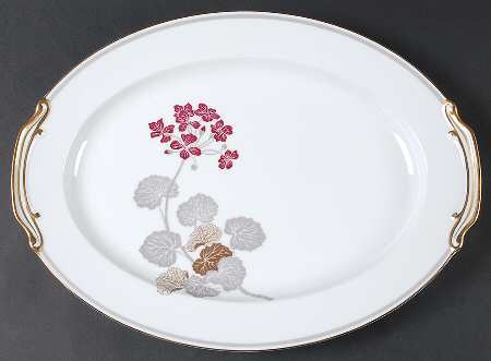 Geranium 16" Oval Serving Platter
