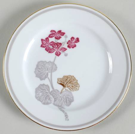Geranium Bread & Butter Plate