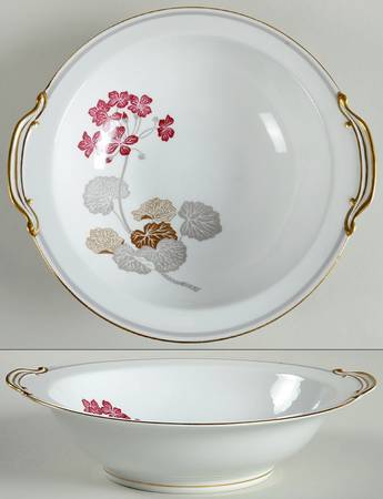 Geranium 10" Round Vegetable Bowl