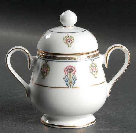 Gilded Blossoms Sugar Bowl & Lid