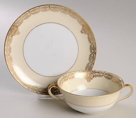 Gilda Flat Cream Soup Bowl & Saucer Set