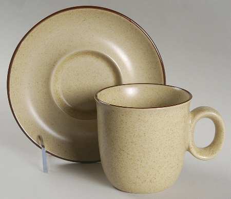 Gingerbread Flat Cup & Saucer Set