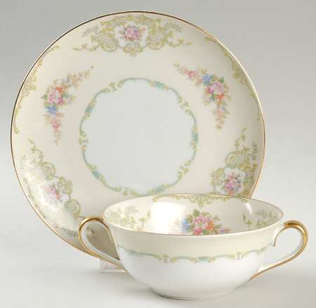 Glendola Flat Cream Soup Bowl & Saucer Set