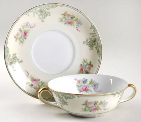 Glendon Flat Cream Soup Bowl & Saucer Set