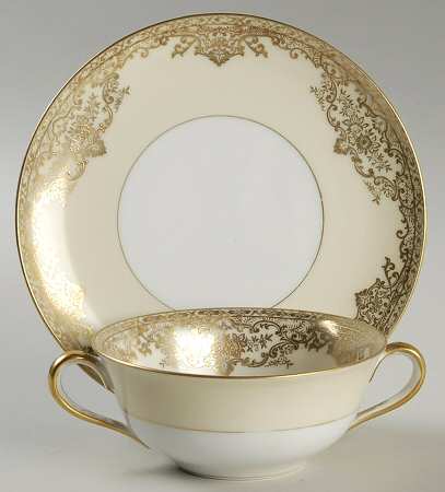 Glenmore Flat Cream Soup Bowl & Saucer Set