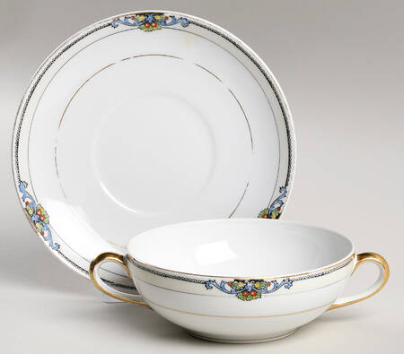 Glenora Flat Cream Soup Bowl & Saucer Set