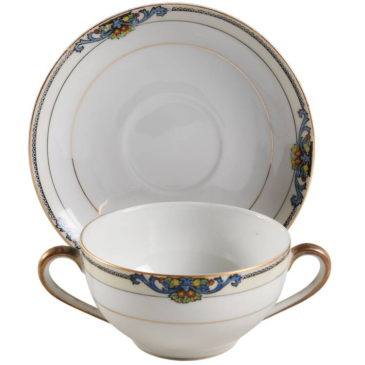 Glenora Flat Bouillon Cup & Saucer