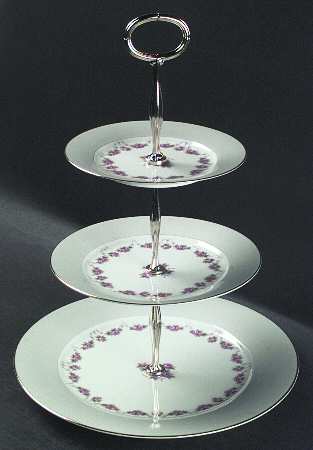 Glenrose 13 7/8"-14 1/4" 3-Tiered Serving Tray(DP,SP,BB) HC