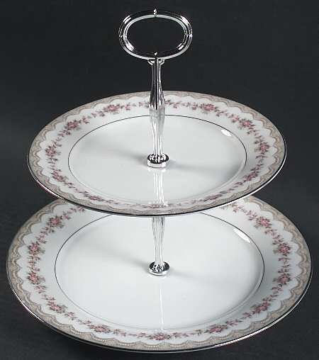 Glenwood (5770) 6 5/8"-10"  2 Tiered Serving Tray (Dp, Sp) HC