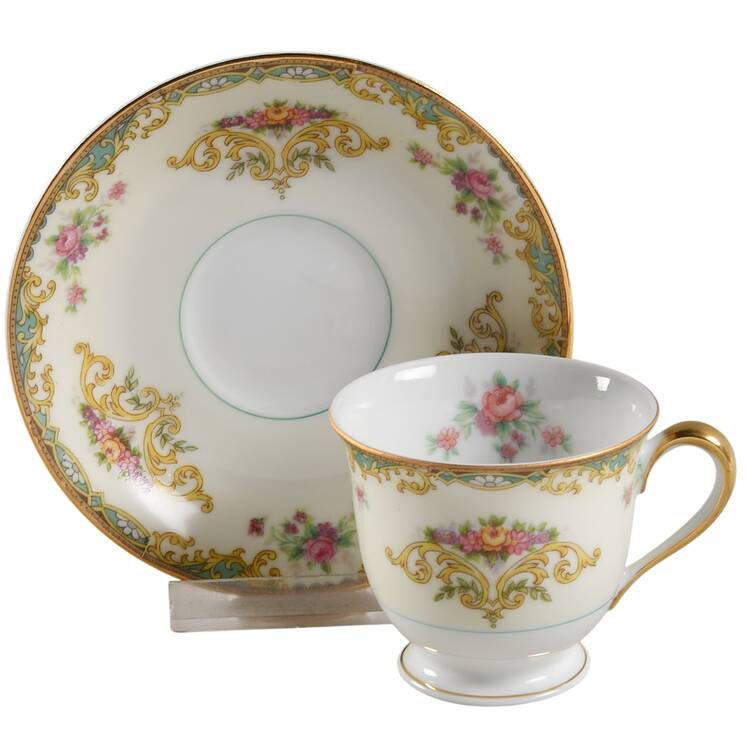 Gloria Footed Demitasse Cup & Saucer Set