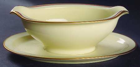 Golden Dawn Gravy Boat with Attached Underplate