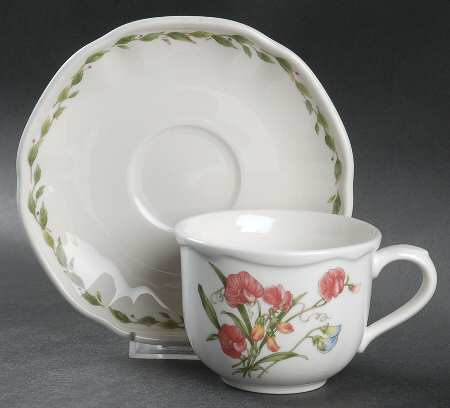 Gourmet Garden Flat Cup & Saucer Set