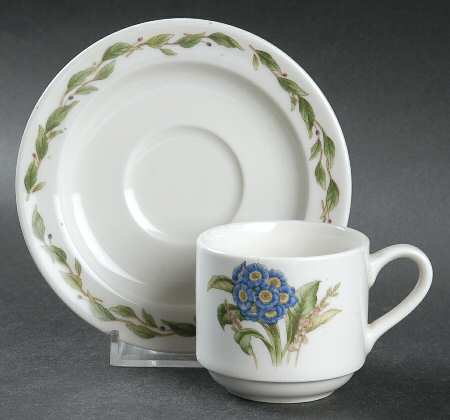 Gourmet Garden Flat Demitasse Cup & Saucer Set