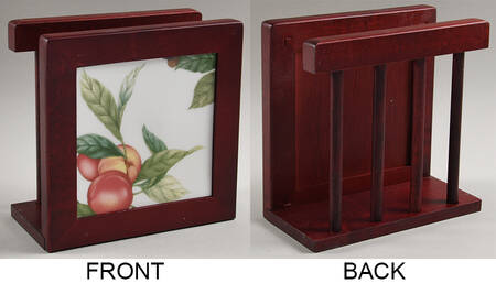 Gourmet Harvest 6 1/8" Rosewood Napkin Holder  HC