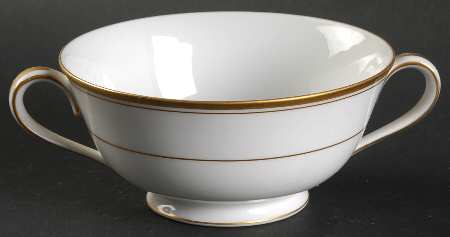 Goldart Footed Cream Soup Bowl