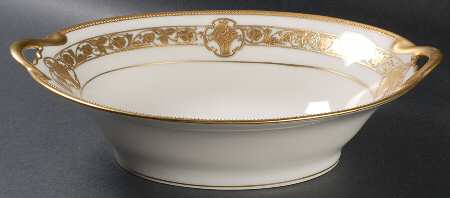 Gold Lace 10" Oval Vegetable Bowl