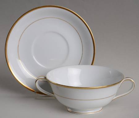 Goldcroft (4983) Footed Cream Soup Bowl & Saucer Set