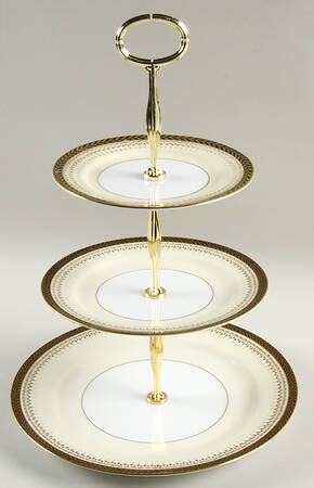 Goldbeam 13 7/8"-14 1/4" 3-Tiered Serving Tray(DP,SP,BB) HC