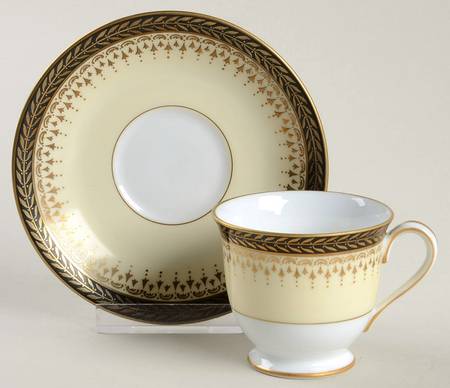 Goldbeam Footed Demitasse Cup & Saucer Set