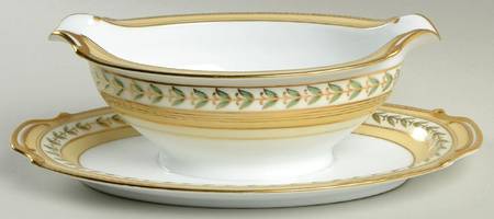 Goldbelle Gravy Boat with Attached Underplate