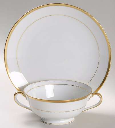 Goldcroft (No #) Footed Cream Soup Bowl & Saucer Set