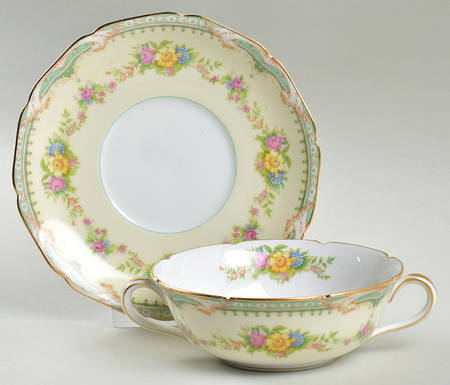 Goldconda Flat Cream Soup Bowl & Saucer Set