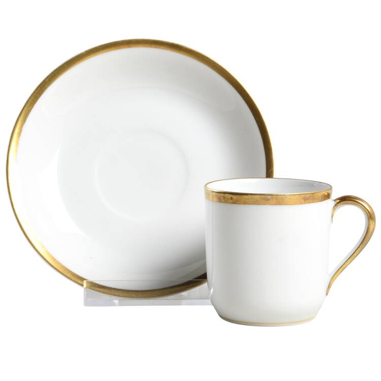 The Goldena Flat Demitasse Cup & Saucer Set